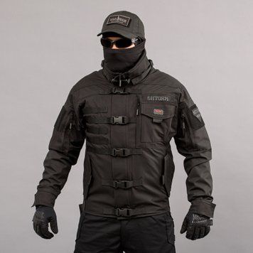 Kurtka taktyczna "SHTORM" BLACK (Membrana + Polar) 00096000S0000000 zdjęcie