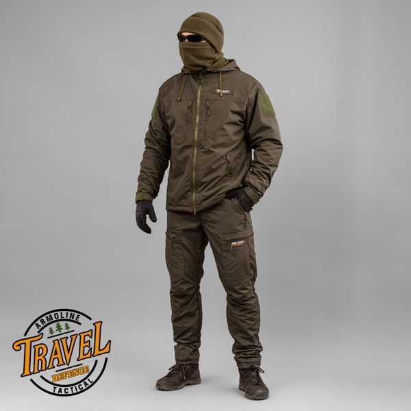 Windbreaker "TRAVEL DEFENCE" DARK OLIVE (Raincoat fabric + Microfleece) 0004600XL0000000 photo
