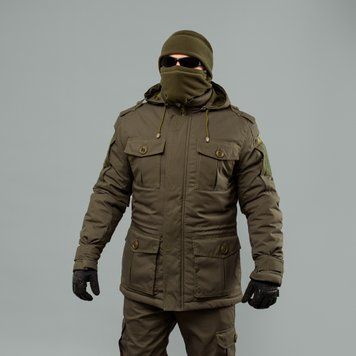 Kurtka zimowa z kapturem "RAPTOR-3" OLIVE (Membrana + Owata + Polar) 00089000M0000000 zdjęcie