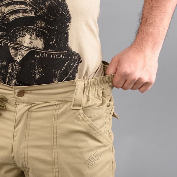 Szorty cargo z paskiem "LEGION" BEIGE (bawełna Stretch) 00306000S0000000 zdjęcie