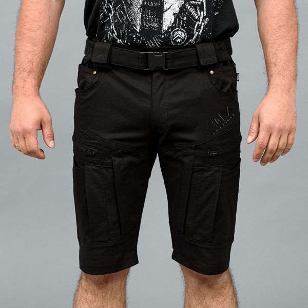 Shorts with belt "SPARTAN" BLACK (Cotton Stretch) 00309000S0000000 photo