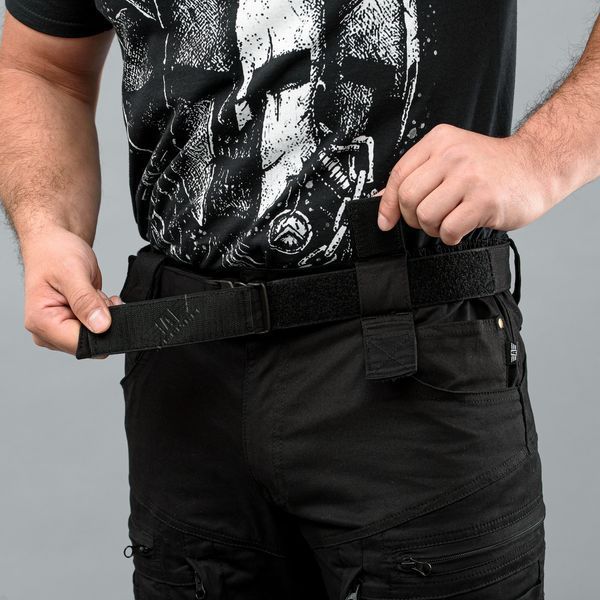 Shorts with belt "SPARTAN" BLACK (Cotton Stretch) 00309000S0000000 photo