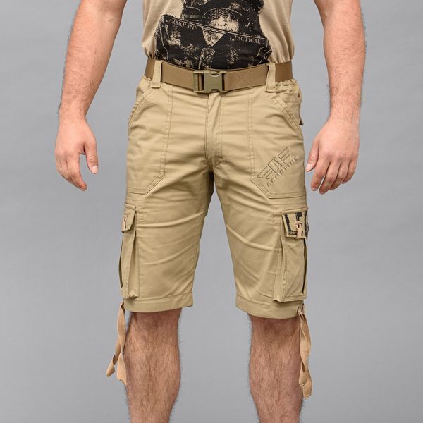 Cargo shorts with belt "LEGION" BEIGE (Cotton Stretch) 00306000L0000000м photo