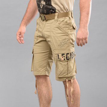 Szorty cargo z paskiem "LEGION" BEIGE (bawełna Stretch) 0030600XL0000000 zdjęcie