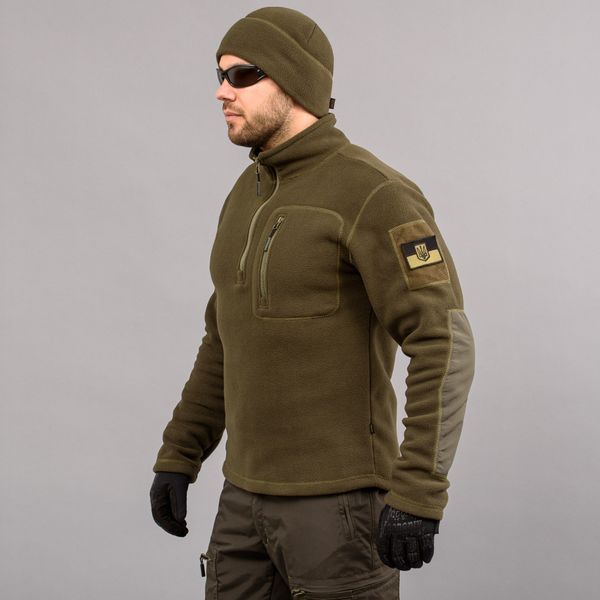 Tactical sweatshirt 1/4 Zip "TRAVEL DEFENCE" OLIVE (Microfleece) 00248000S0000000 photo
