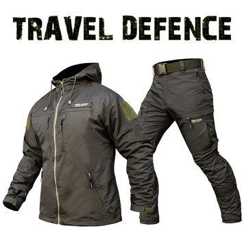 Komplet wojskowy "TRAVEL DEFENCE" 2 w 1 OLIVE (Taslan + Mikropolar) 00373000S0000000 zdjęcie