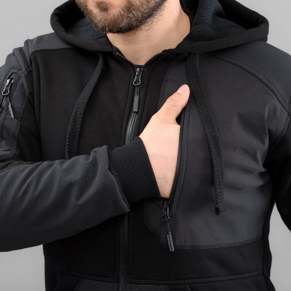 Komplet Meski Dres Sportowe Bluza Spodnie "EXTRAVEL" BLACK (Dzianina na polarze) 00407000S0000000 zdjęcie
