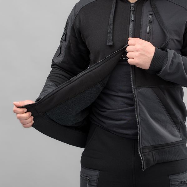 Komplet Meski Dres Sportowe Bluza Spodnie "EXTRAVEL" BLACK (Dzianina na polarze) 00407000S0000000 zdjęcie