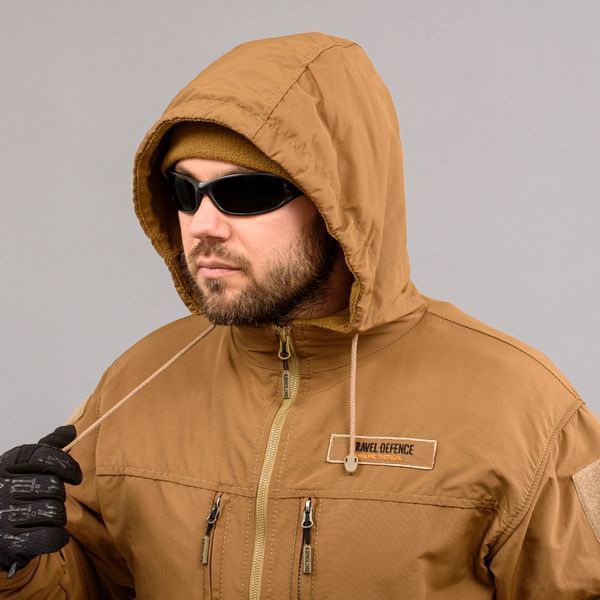 Kurtka wiatr&oacute;wka "TRAVEL DEFENCE" COYOTE (Taslan + mikropolar) 0004500XL0000000 zdjęcie