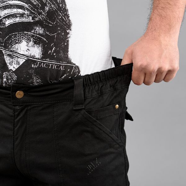 Szorty cargo z paskiem "LEGION" BLACK (bawełna stretch) 0030700XL0000000 zdjęcie