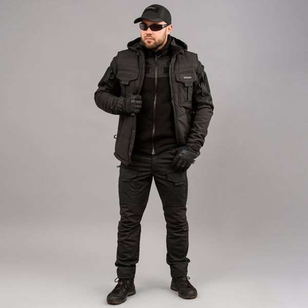Kamizelka ocieplana z kapturem "ANTITERROR II" BLACK (Membrana + Sintepon) 00051000S0000000 zdjęcie