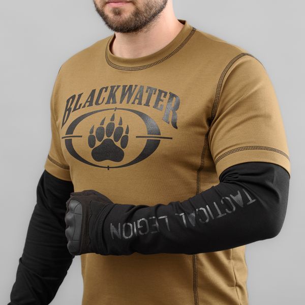 T-shirt with sleeves "BLACK WATER" KHAKI (Knitwear) 00409000M0000000 photo