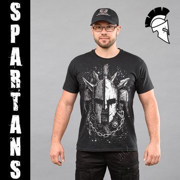 Koszulka z nadrukiem "SPARTANS" BLACK (Bawełna) 00260000L0000000 zdjęcie