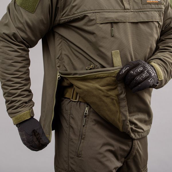 Insulated windbreaker Anorak (Jacket) "TRAVEL DEFENCE" OLIVE (Nylon+Microfleece) 0000800XL0000000 photo