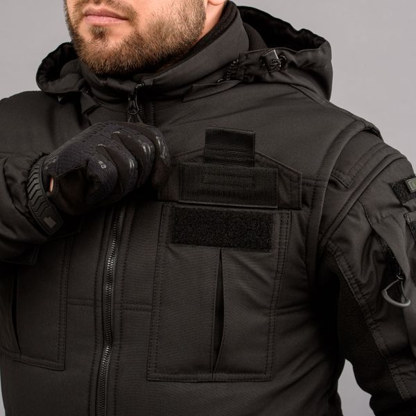 Insulated vest with hood "ANTITERROR II" BLACK (Membrane + Sintepon) 0005102XL0000000 photo