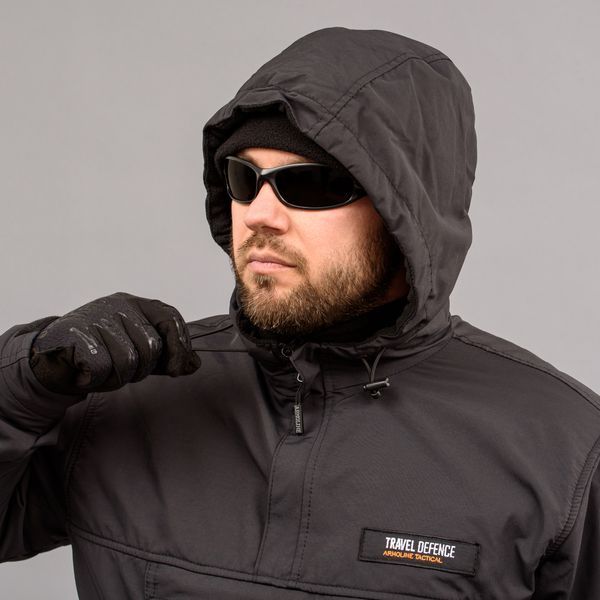 Komplet "TRAVEL DEFENCE" ANORAK BLACK 2 w 1 (Taslan + Mikropolar) 00355000S0000000 zdjęcie