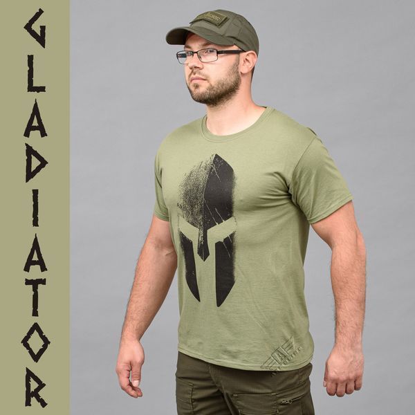 Koszulka z nadrukiem "GLADIATOR" OLIVE (Bawełna) 0025802XL0000000 zdjęcie