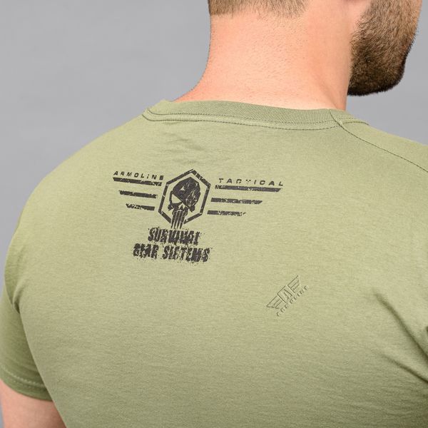 Koszulka z nadrukiem "GLADIATOR" OLIVE (Bawełna) 0025802XL0000000 zdjęcie