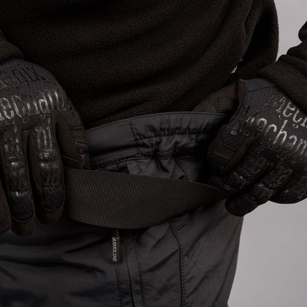 Spodnie polarowe "TRAVEL DEFENCE" BLACK z paskiem (Taslan + Mikropolar) 0031802XL0000000 zdjęcie