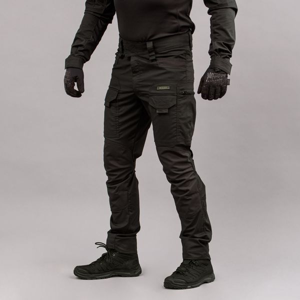 Spodnie taktyczne "ANTITERROR II" BLACK (Rip-Stop Stretch + Membrana) 00337000MREGULAR zdjęcie
