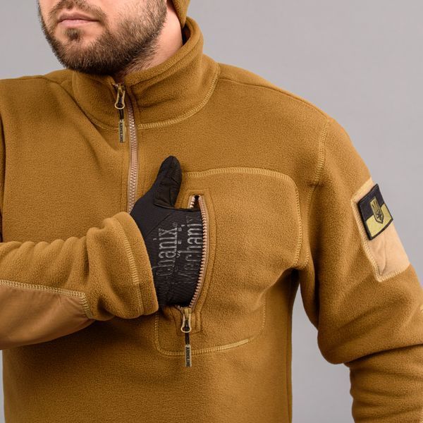 Bluza taktyczna 1/4 Zip "TRAVEL DEFENCE" COYOTE (Mikropolar) 00246000S0000000 zdjęcie