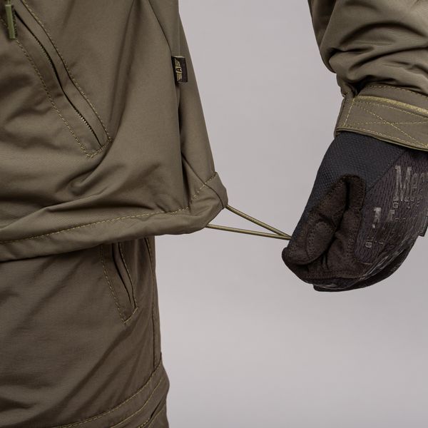 Insulated windbreaker Anorak (Jacket) "TRAVEL DEFENCE" OLIVE (Nylon+Microfleece) 00008000S0000000 photo