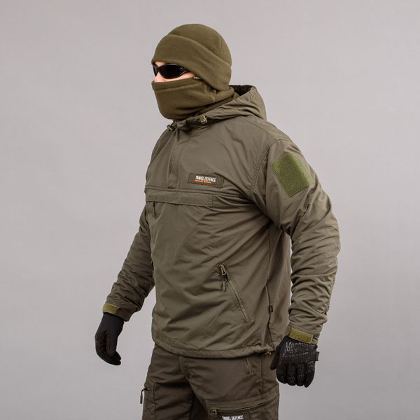 Insulated windbreaker Anorak (Jacket) "TRAVEL DEFENCE" OLIVE (Nylon+Microfleece) 00008000S0000000 photo