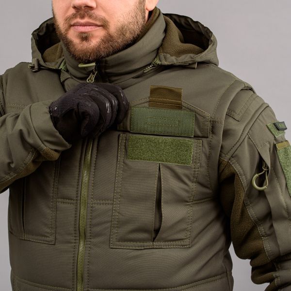 Insulated vest with hood "ANTITERROR II" OLIVE (Membrane + Sintepon) 0005302XL0000000 photo