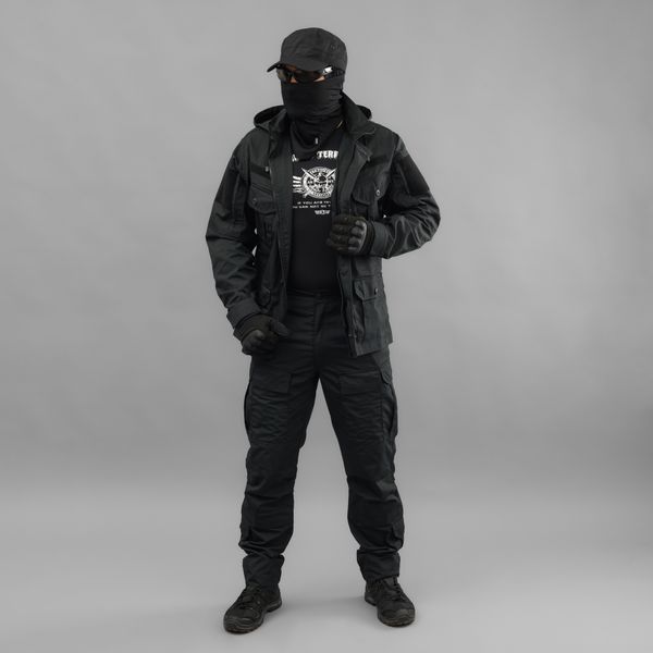 Komplet mundurowy polowy "CRUSADER" BLACK (Rip-Stop) 00073000MLONG000 zdjęcie