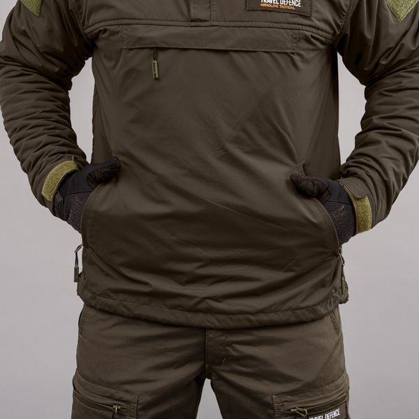 Anorak "TRAVEL DEFENCE" DARK OLIVE (Taslan + mikropolar) 00006000S0000000 zdjęcie