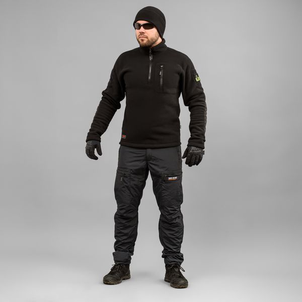 Толстовка тактическая 1/4 Zip "TRAVEL DEFENCE" BLACK (Микрофлис) 00245000S0000000 фото