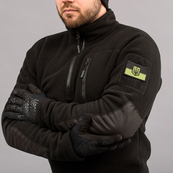 Толстовка тактическая 1/4 Zip "TRAVEL DEFENCE" BLACK (Микрофлис) 00245000S0000000 фото