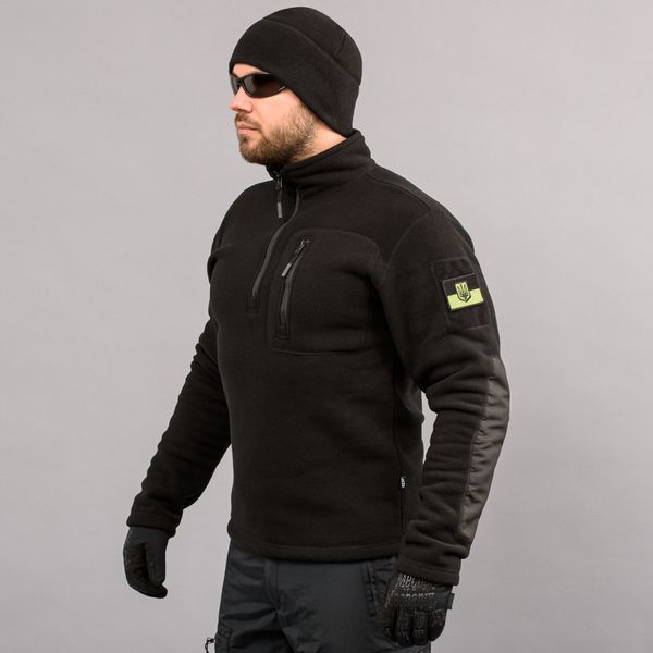 Толстовка тактическая 1/4 Zip "TRAVEL DEFENCE" BLACK (Микрофлис) 00245000S0000000 фото