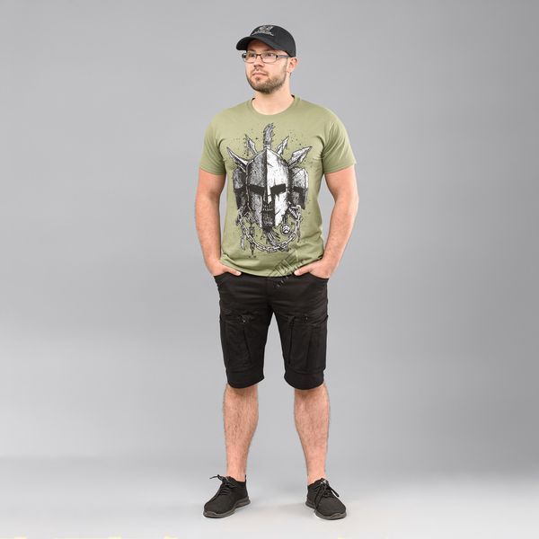 Koszulka z nadrukiem "SPARTANS" OLIVE (Bawełna) 00262000S0000000 zdjęcie