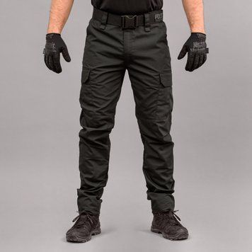 Spodnie taktyczne "POLICE" BLACK z paskiem 5cm (Rip-Stop) 00313000S0000000 zdjęcie