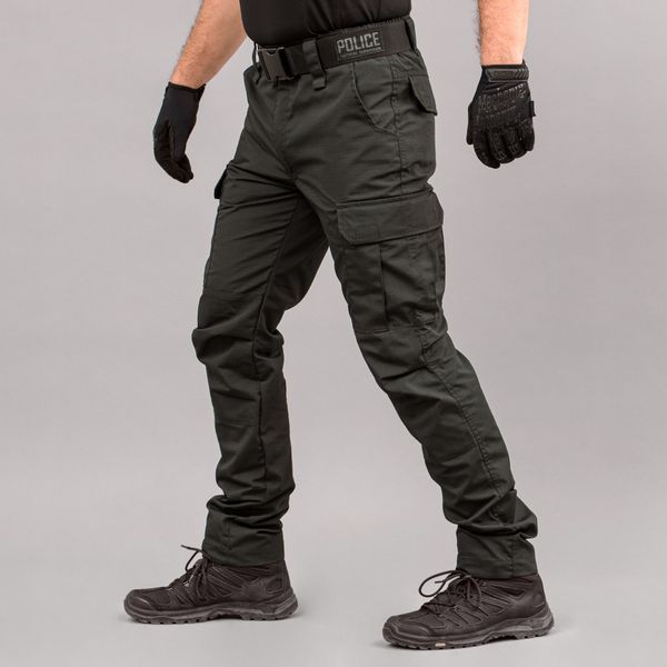 Tactical pants "POLICE" BLACK with a 5cm belt (Rip-Stop) 00313000S0000000 photo