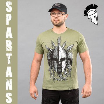 Koszulka z nadrukiem "SPARTANS" OLIVE (Bawełna) 00262000L0000000 zdjęcie