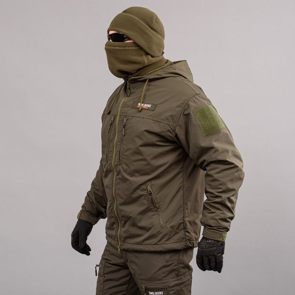 Kurtka wiatr&oacute;wka "TRAVEL DEFENCE" DARK OLIVE(Taslan + Mikropolar) 00046000S0000000 zdjęcie