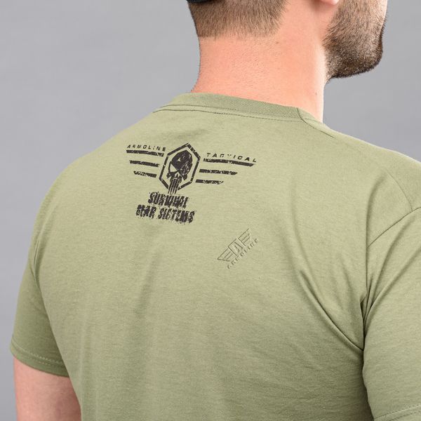 Koszulka z nadrukiem "SPARTANS" OLIVE (Bawełna) 0026202XL0000000 zdjęcie