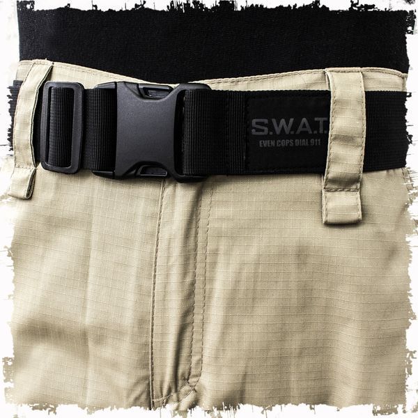 Pas taktyczny miękki (5 cm) S.W.A.T. G2 BLACK (Poliamid) 0019800000000000 zdjęcie