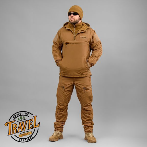 Spodnie "TRAVEL DEFENCE" COYOTE z paskiem (Taslan + Mikropolar) 0032000XL0000000 zdjęcie