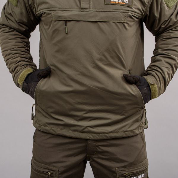 Anorak "TRAVEL DEFENCE" OLIVE (Taslan + Mikropolar) 00008000M0000000 zdjęcie