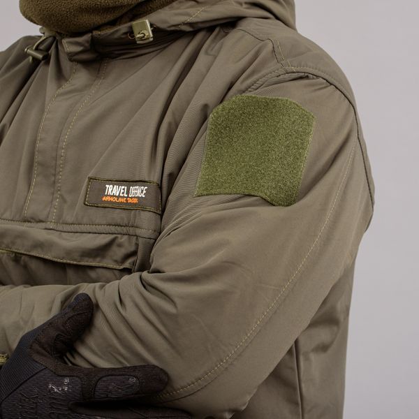 Anorak "TRAVEL DEFENCE" OLIVE (Taslan + Mikropolar) 00008000M0000000 zdjęcie
