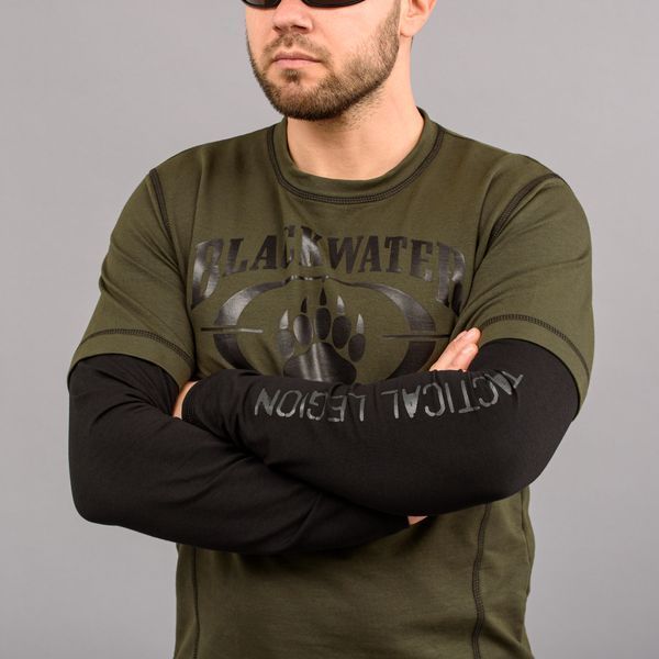 T-shirt with sleeves "BLACK WATER" OLIVE (Knitwear) 00284000M0000000 photo