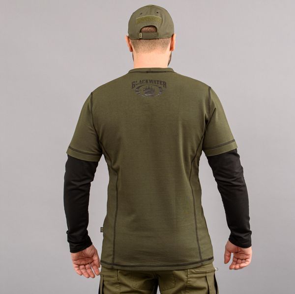 T-shirt with sleeves "BLACK WATER" OLIVE (Knitwear) 00284000M0000000 photo