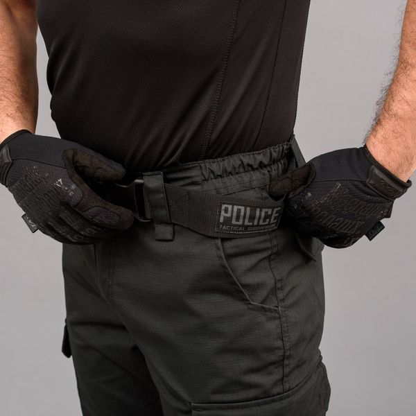 Spodnie taktyczne "POLICE" BLACK z paskiem 5cm (Rip-Stop) 0031302XL0000000 zdjęcie