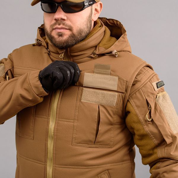 Insulated vest with hood "ANTITERROR II" COYOTE (Membrane + Sintepon) 0005202XL0000000 photo