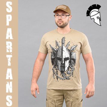 Koszulka z nadrukiem "SPARTANS" KHAKI (Bawełna) 00261000L0000000 zdjęcie